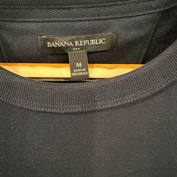Banana Republic Preppy Brand Logo Sweater-Ivy League-Navy- Size Medium - Picture 6 of 6